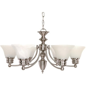 Nuvo Empire 6 Light 26 Chandelier w/ Glass Bell Shades 60-356 - All