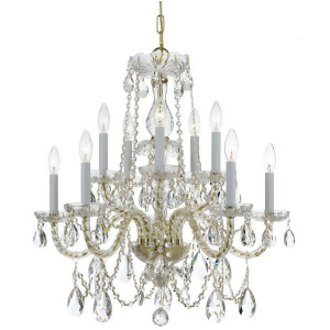 Crystorama Traditional 10 Lt Clear Crystal Brass Chandelier Ii 1130-Pb-cl-mwp - All