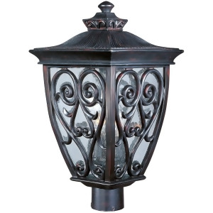 Maxim Newbury Vx 3-Light Outdoor Pole/Post Lantern Bronze 40120Cdob - All