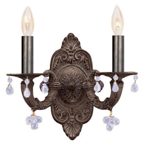 Crystorama Paris Market 2 Light Clear Crystal Bronze Sconce Ii 5200-Vb-clear - All
