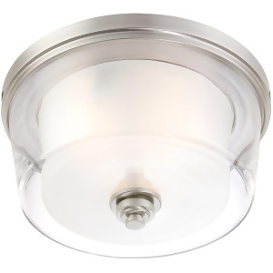 Nuvo Decker 3 Light Large Flush Fixture w/ Clear Frosted Glass 60-4652 - All