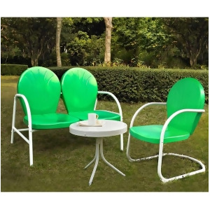 Crosley Griffith 3 Piece Metal Outdoor Seating Set Ko10003gr - All