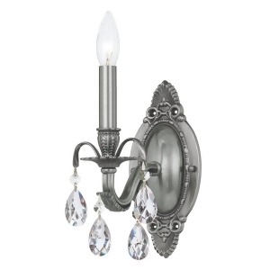 Crystorama Dawson 1 Light Clear Crystal Pewter Sconce 5561-Pw-cl-mwp - All
