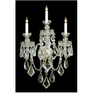 Crystorama Traditional Crystal 3 Light Crystal Wall Sconce 1043-Pb-cl-mwp - All