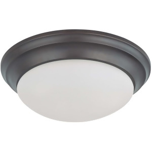 Nuvo 2 Light 14 Flush Mount Twist Lock w/ Frosted Glass 60-3176 - All