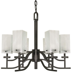 Nuvo Lighting Cubica 6 Light 26 Chandelier w/ Alabaster Glass 60-000 - All