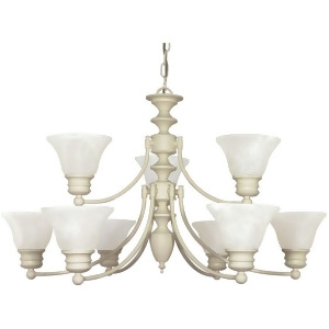 Nuvo Empire 9 Light 32 Chandelier w/ Glass Bell Shades 60-363 - All