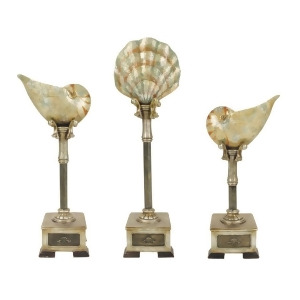 Sterling Ind. Set of 3 Cultured Seashells Statue 91-4423 - All