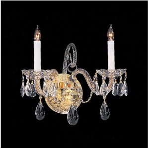 Crystorama Traditional 2 Light Clear Crystal Brass Sconce 5042-Pb-cl-mwp - All