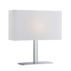 Lite Source Table Lamp Chrome White Fabric Shade Ls-21797c-wht - All