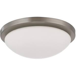 Nuvo Button Es 1 Light 11 Flush Dome w/ White Glass 60-2941 - All
