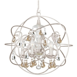 Crystorama Solaris 5 Lt Gold Crystal Silver Sphere Chandelier 9026-Os-gs-mwp - All