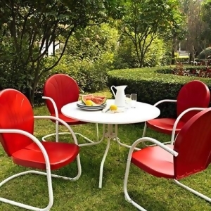 Crosley Griffith Metal 40 5 Piece Outdoor Dining Set Kod1003wh - All