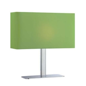 Lite Source Table Lamp Chrome Green Fabric Shade Ls-21797c-grn - All