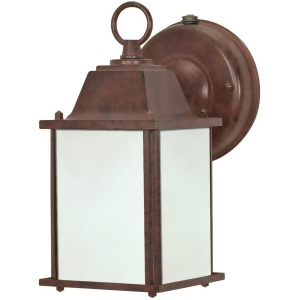 Nuvo Cube Lantern Es 1 Light Wall Lantern w/ Frosted Beveled Glass 60-2528 - All