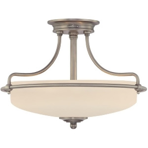 Quoizel 3 Light Griffin Semi-Flush Mount in Antique Nickel Gf1717an - All
