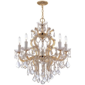 Crystorama Maria Theresa 6 Lt Clear Crystal Gold Chandelier I 4435-Gd-cl-mwp - All