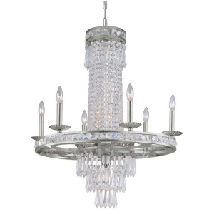 Crystorama Mercer 10 Light Crystal Silver Chandelier 5266-Os-cl-mwp - All