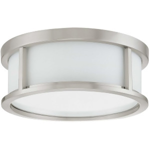 Nuvo Lighting Odeon Es 2 Light 13 Flush Dome w/ White Glass 60-3811 - All