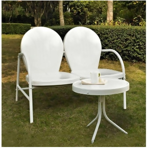 Crosley Griffith 2 Piece Metal Outdoor Seating Set Ko10006wh - All