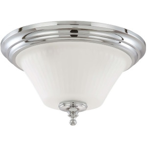 Nuvo Teller 3 Light Flush Dome Fixture w/ Frosted Etched Glass 60-4272 - All