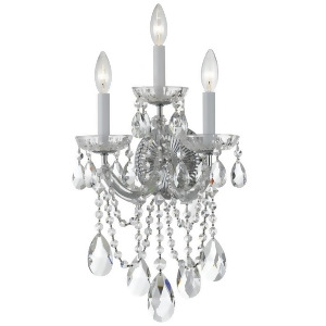 Crystorama Maria Theresa 3 Light Clear Crystal Chrome Sconce I 4423-Ch-cl-mwp - All