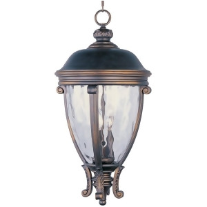 Maxim Camden Vx 3-Light Outdoor Hanging Lantern Golden Bronze 41429Wggo - All