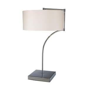 Dimond Lancaster Table Lamp in Chrome with Milano Pure White Shade D1833 - All