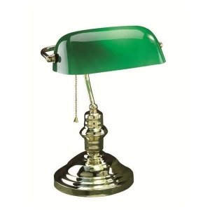 Lite Source Banker Desk Lamp Polished Brass Ls-224pb - All