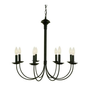 Trans Globe Colonial Candles 8 Light Chandelier In Black 9018 Bk - All