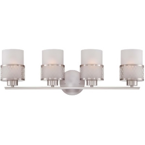 Nuvo Lighting Fusion 4 Light Vanity Fixture w/ Frosted Glass 60-4684 - All