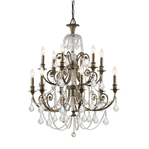 Crystorama Regis 12 Light Clear Crystal Bronze Chandelier 5119-Eb-cl-mwp - All