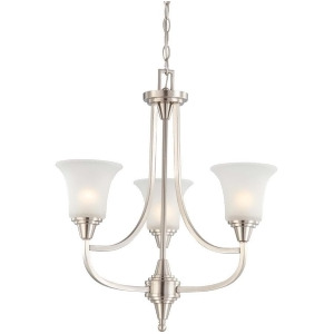 Nuvo Lighting Surrey 3 Light Chandelier w/ Frosted Glass 60-4145 - All