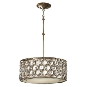 Feiss Lucia 3-Light Shade Pendant in Burnished Silver F2568-3bus - All