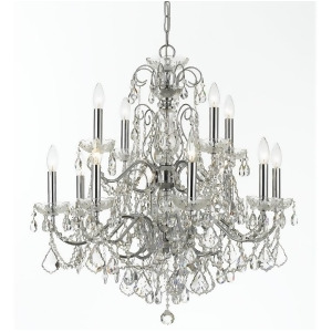 Crystorama Imperial 12 Light Crystal Chrome Chandelier 3228-Ch-cl-mwp - All