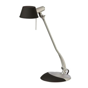 Dainolite 1 Light Desk Lamp Silver Matte Black Dlh5001-bk - All