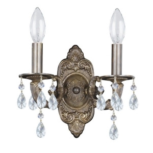 Crystorama Paris Market 2 Light Clear Crystal Bronze Sconce I 5022-Vb-cl-mwp - All