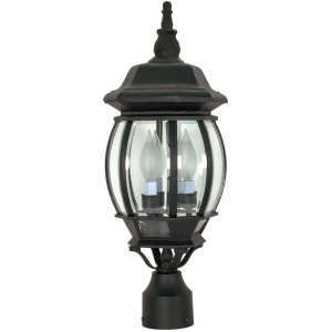 Nuvo Central Park 3 Light 21 Post Lantern w/ Clear Beveled Glass 60-899 - All