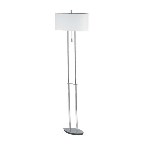 Dainolite Floor Lamp Polished Chrome White Oval Shade Dm2222f-pc - All