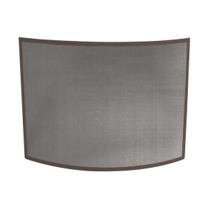 Uniflame Single Panel Curved Bronze Wrought Iron Screen S-1667 - All