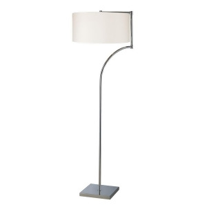 Dimond Lancaster Floor Lamp in Chrome with Milano Pure White Shade D1832 - All