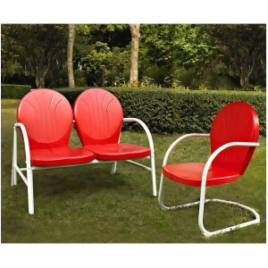 Crosley Griffith 2 Piece Metal Outdoor Seating Set Ko10005re - All