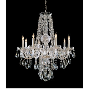 Crystorama Traditional 8 Light Crystal Brass Chandelier I 1108-Pb-cl-mwp - All