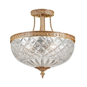 Crystorama 3 Light Brass Crystal Ceiling Mount Ii 118-12-Ob - All