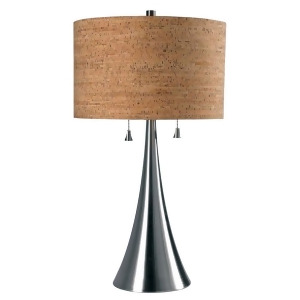 Kenroy Home Bulletin Table Lamp Brushed Steel Finish 32092Bs - All