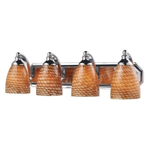 Elk Lighting Vanity 4 Light Vanity in Polished Chrome and Coco Glass 570-4C-c - All
