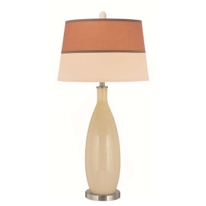 Lite Source Table Lamp Polished Steel Ivory Glass Body Ls-21500ivy - All