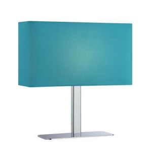 Lite Source Table Lamp Chrome Blue Fabric Shade Ls-21797c-blu - All