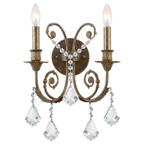 Crystorama Regis 2 Light Crystal Strass Crystal Bronze Sconce 5112-Eb-cl-s - All