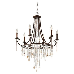 Feiss Cascade 6Light Single Tier Chandelier Heritage Bronze F2660-6htbz - All